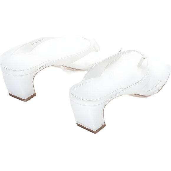 Steve Madden Ninna Blade Heel Thong Sandals White Women's US 7M - Picture 3 of 6